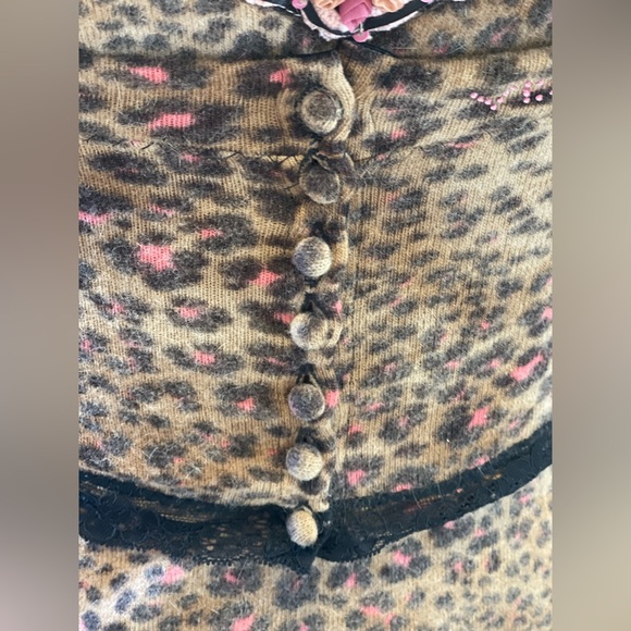 Vintage VDP collection Italy animal print set camisole (sz44) cardigan(sz40) - Picture 6 of 13